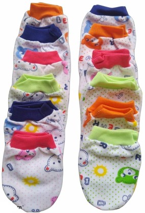 18 Pairs Newborn Infant Baby Mittens Unisex Toddler Cotton Gloves No Scratch Mittens for Baby 0-6 Months 