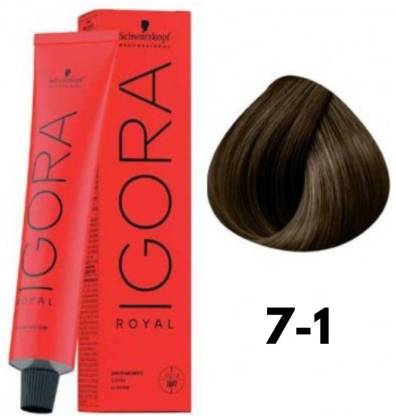 Schwarzkopf Igora Royal Permanent Color Creme , 7-1, Medium Blonde Cendre -  Price in India, Buy Schwarzkopf Igora Royal Permanent Color Creme , 7-1,  Medium Blonde Cendre Online In India, Reviews, Ratings & Features |  