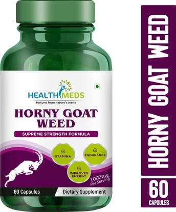HealthMeds Horny Goat Weed with Maca Root Extract, Supports Extra Strength  1000Mg