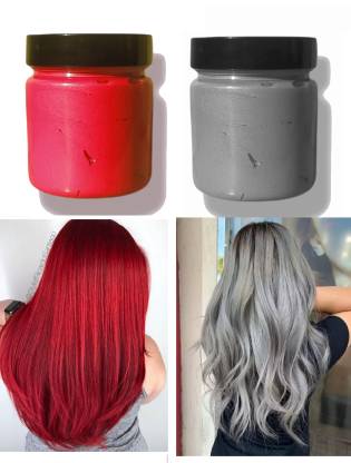 GFSU Gray/Red temporary hair color wax washable instant hair colour for man  and woman , Red, Gray - Price in India, Buy GFSU Gray/Red temporary hair  color wax washable instant hair colour