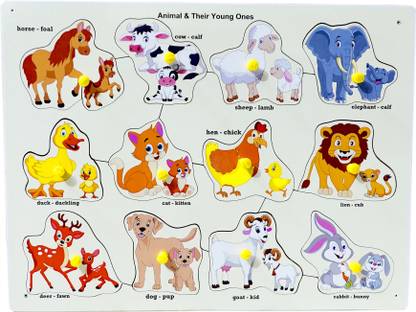 Ashmi Wooden Animals & Their Young Ones With Picture Knobs Tray Puzzle for kids Age 2 Price in India - Buy Ashmi Wooden Animals & Their Young Ones With Picture Knobs Tray Ashmi Wooden Animals & Their Young Ones With Picture Knobs Tray Puzzle for kids Age 2 Price in India - Buy Ashmi Wooden Animals & Their Young Ones With Picture Knobs Tray