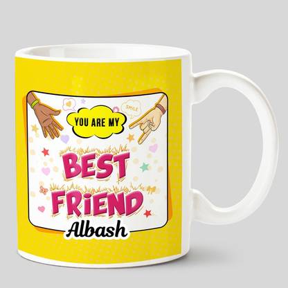 Huppme Best Friend Albash White Ceramic Coffee Mug Price In India Buy Huppme Best Friend Albash White Ceramic Coffee Mug Online At Flipkart Com