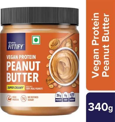 Saffola Fittify Vegan Protein Peanut Butter Super Creamy 340 g