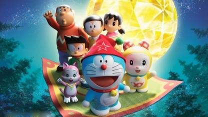 DORAEMON CARTTON CHARACTER HD WALLPAPER ON FINE ART PAPER Fine Art Print -  Animation & Cartoons posters in India - Buy art, film, design, movie,  music, nature and educational paintings/wallpapers at 