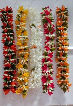 PMW Pack of 5 Flowers All Different Types - Artificial Flowers Mala  Multicolor Jasmine Artificial Flower Price in India - Buy PMW Pack of 5  Flowers All Different Types - Artificial Flowers