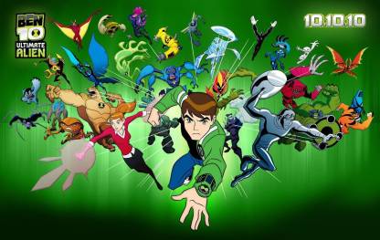 wallpaper ben 10 ultimate alien and gwen on quality paper 13x19 Paper Print  - Art & Paintings posters in India - Buy art, film, design, movie, music,  nature and educational paintings/wallpapers at