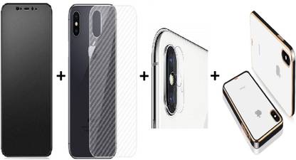 Inclu Front And Back Tempered Glass For Back Case Matte Screen Protector Back Skin And Camera Tempered Glass 4 In 1 Combo For Apple Iphone Xs Max Inclu Flipkart Com