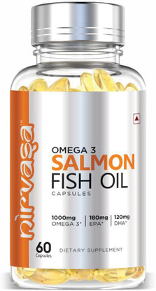 Nirvasa Salmon Fish Oil Capsules for Men \u0026 Women with Omega 3 – 60 Capsules  Price in India - Buy Nirvasa Salmon Fish Oil Capsules for Men \u0026 Women with Omega  3 –