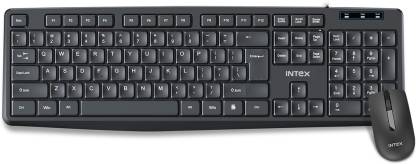 Intex KB+MS Combo (Genie) Wired USB Multi-device Keyboard  (Black)