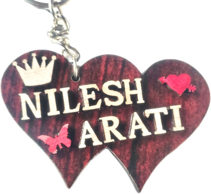 Trending name keychain Name On Wooden 