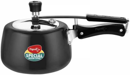 Pigeon by Stovekraft Hard Anodised Pressure Cooker 3 Litre (14547) Induction Base, Black