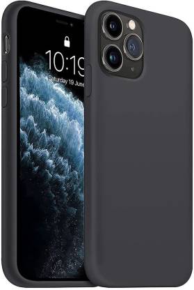 CaseTunnel Back Cover for Apple iphone 11 (Silicon , Black Color back Cover)