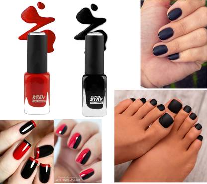 ADJD BLOOD RED & JET BLACK NAIL PAINT SUPER STAY MATTE FINISH & LONG LASTING black, red - Price in India, Buy ADJD BLOOD RED & JET BLACK NAIL PAINT SUPER STAY ADJD BLOOD RED & JET BLACK NAIL PAINT SUPER STAY MATTE FINISH & LONG LASTING black, red - Price in India, Buy ADJD BLOOD RED & JET BLACK NAIL PAINT SUPER STAY