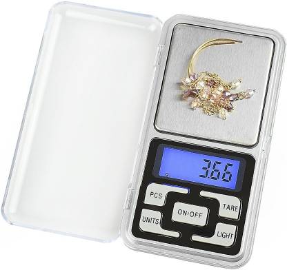 NIVAYO Digital Pocket Weight Scale Jewellery ,Gold, Silver, Platinum  Weighing Mini Machine with Auto Calibration, Tare Full Capacity,  Operational Temp 10-30 Degree (200/ g) Weighing Scale MH 200, (Silver) Weighing  Scale Price