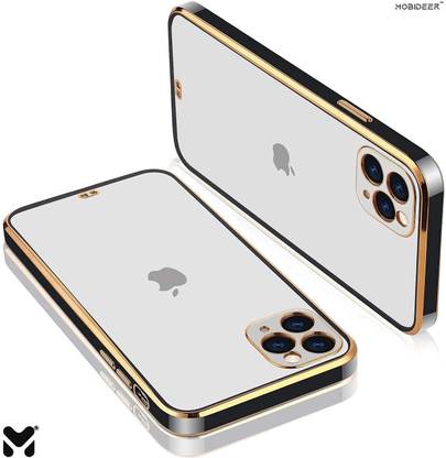 Mobideer Back Cover For Iphone 12 Pro Max Golden Line Premium Soft Chrome Case Silicon Gold Border Mobideer Flipkart Com