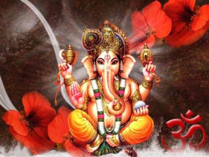 GOD'S GANESH JI ON FINE ART PAPER HD QUALITY WALLPAPER POSTER Fine Art  Print - Religious posters in India - Buy art, film, design, movie, music,  nature and educational paintings/wallpapers at 