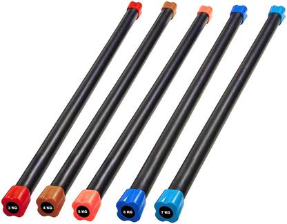 Synergee Weighted Workout Bar Set – Foam Padded Body Toning Bars For Strength & Conditioning
