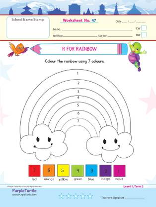 purple turtle worksheets combo for nursery english maths evs for ages 3 nursery kids toddlers preschoolers buy purple turtle worksheets combo for nursery english maths evs for ages 3 nursery