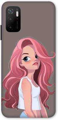 NDCOM Back Cover for POCO M3 Pro 5G Animated Cute Girl Printed