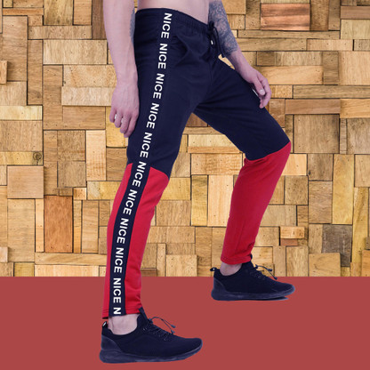 blue red track pants