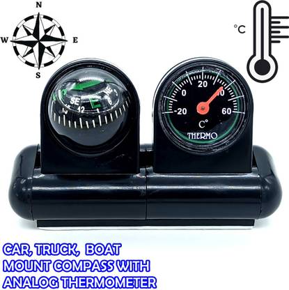 CMPSS High Accuracy Multi-functional Magnetic Car Dashboard Compass (1 Year  Warranty) Compass