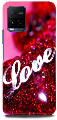JUGGA Back Cover for Vivo Y21T, V2135, LOVE, HEART, GLITTER, COUPLE, VALENTINE