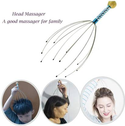 RIAMS Head Growth Hair oil Massager 12 Fingers Stress Relax blood Spa Therapy  Head Massage Hand Head Massager Pain Relief and Hair Growth, Head Massager  Massager - RIAMS : 