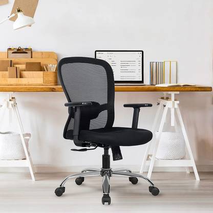 GREEN SOUL Crystal Mid Back Ergonomic Chair|Home, Office, WFH|Lumbar Support|135 Tilt Mesh 