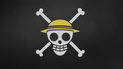 Anime one piece pirates sign skull and 