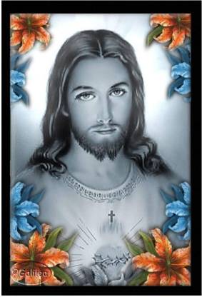 surmul Jesus with Flower Christ Wall Poster Framed Canvas 18 inch x 12 inch  Painting Price in India - Buy surmul Jesus with Flower Christ Wall Poster  Framed Canvas 18 inch x