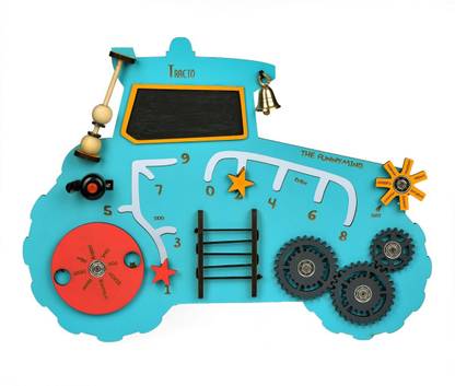 The Funny Mind Tracto Wooden Busy Board For Fun Game With More Than 10 Activities with Stand Educational Board Games Board Game - Tracto Wooden Busy Board For Fun Game With More The Funny Mind Tracto Wooden Busy Board For Fun Game With More Than 10 Activities with Stand Educational Board Games Board Game - Tracto Wooden Busy Board For Fun Game With More