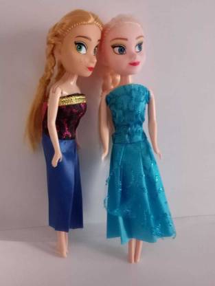 SharvilSons Elsa andAnna doll set medium size [15 cms]