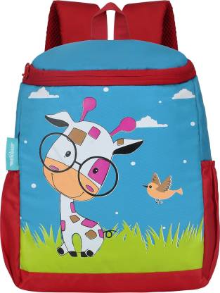  | Aerobag Winnie Cow Lightweight School Backpack For 4 to 6  Years Boys/Girls Sky Blue School Bag - School Bag
