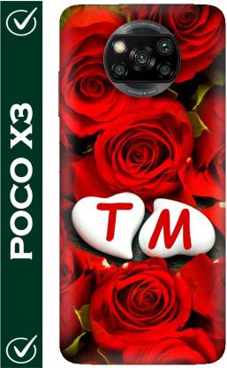 FULLYIDEA Back Cover for POCO X3, Letter T, Alphabet T, Name T, Letter T  With M, T Love M - FULLYIDEA : 