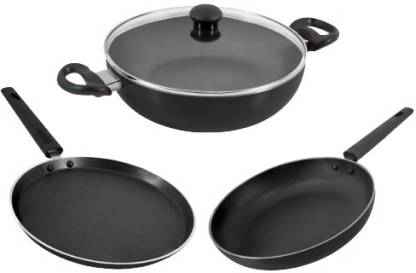 Butterfly Rapid Non-Stick Coated Cookware Set  (Aluminium, 3 – Piece)