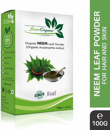 Sista Organic Pure Neem Leaves Powder For Pimple-free Clear Skin, silky hair & Hair Cleanser ( Sista Organic Pure Neem Leaves Powder For Pimple-free Clear Skin, silky hair & Hair Cleanser (