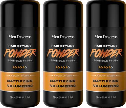 Men Deserve Pack of 3 Hair Styling Powder for High Volume, Strong Hold, Matte Look Hair Powder - Price in India, Buy Men Deserve Pack of 3 Hair Styling Powder for High Men Deserve Pack of 3 Hair Styling Powder for High Volume, Strong Hold, Matte Look Hair Powder - Price in India, Buy Men Deserve Pack of 3 Hair Styling Powder for High