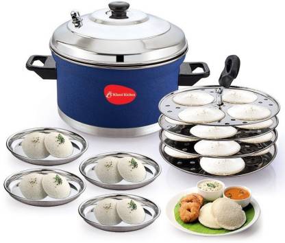 KLASSI KICHEN Stainless Steel Idly Maker,Induction and Gas Stove Compatible (16 Idlies)4Plates Induction & Standard Idli Maker  (4 Plates , 16 Idlis )