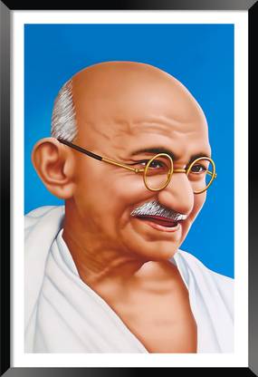 DBrush Mahatma Gandhi Artwork with framed Gandhiji Painting Potrait wall  hanging art Digital Reprint 20 inch x 14 inch Painting Price in India - Buy  DBrush Mahatma Gandhi Artwork with framed Gandhiji