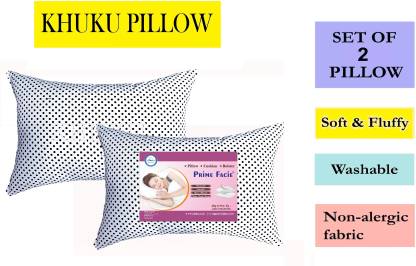 KHUKU Microfibre, Polyester Fibre, Cotton Abstract Sleeping Pillow Pack of 2