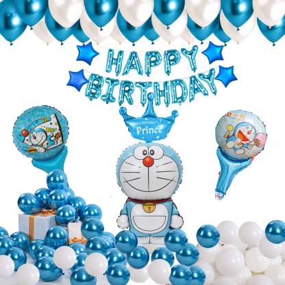  | CAMARILLA Solid Doraemon Theme Birthday Decoration for  Kids(Combo of 38pcs) Balloon - Balloon