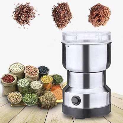 Stainless Steel 200 Watt Powered for Beans Spices Nuts Electric Coffee Grinder 