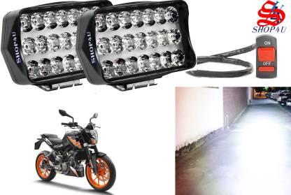 SHOP4U Waterproof 21 SMD LED Fog Light with Switch for KTM Duke 200 Headlight, Fog Lamp Motorbike LED for KTM (12 V, 35 W)