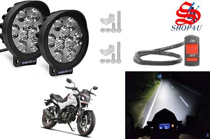 SHOP4U Waterproof 9 Cap LED Fog Light with Switch for Hero Xtreme 160R Headlight, Fog Lamp Motorbike LED for Hero (12 V, 15 W)