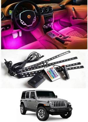 MATIES 4 Pcs/48 Atmosphere Interior Strip Lights with Remote For Jeep- Wrangler Car Fancy Lights Price in India - Buy MATIES 4 Pcs/48 Atmosphere  Interior Strip Lights with Remote For Jeep-Wrangler Car Fancy