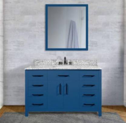 Oceanic6 Larva Blue 30 Inches Wooden Bathroom Vanity For Stylish Homes And Hotels Counter Top In India - 30 Inch Bathroom Sink Tops In India