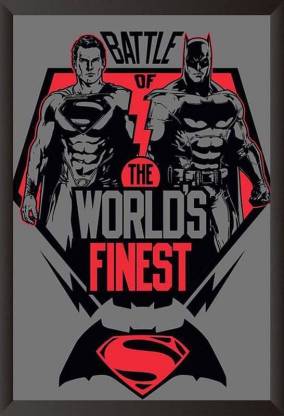 battle of the World's Finesh Batman VS Superman POSTER PRINT ON 13X19  INCHES 3D Poster - Animation & Cartoons posters in India - Buy art, film,  design, movie, music, nature and educational