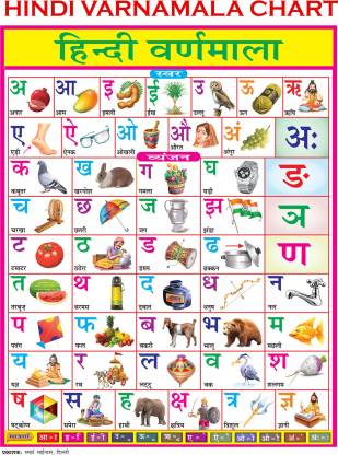 Hindi Varnamala Chart For Kids | 20x30Inch (51x76cm)| Laminated chart ...