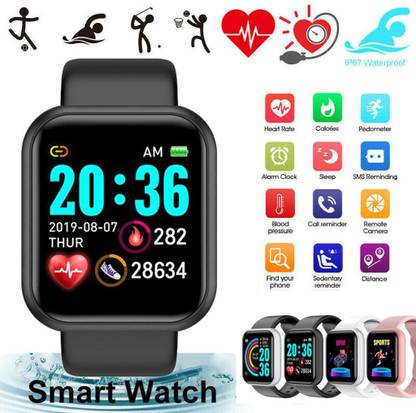 ENMORA D20 SMART WATCH BLACK H24 Smartwatch Price in India - Buy ENMORA D20 SMART  WATCH BLACK H24 Smartwatch online at Flipkart.com