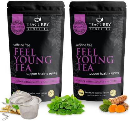 TEACURRY Anti Ageing Tea | 200 Gms + Infuser, 200 Cups |For Skin Glow, Hair  Care & Premature Ageing | Anti Oxidant Rich to Reduce Wrinkles Hibiscus  Herbal Tea Pouch Price in